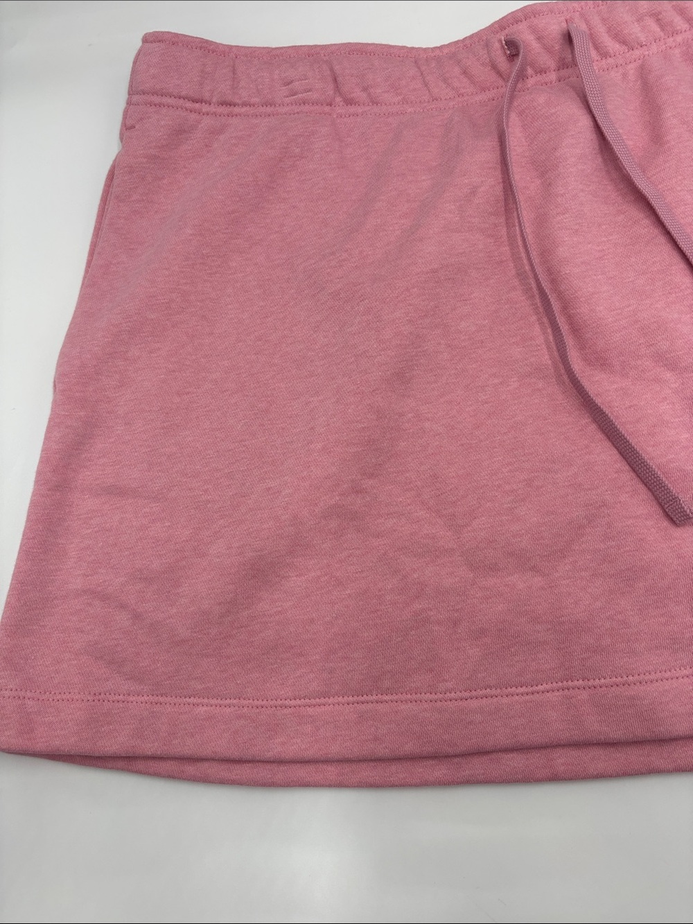 Nike Club Fleece Mid-Rise Skirt in Elemental Heather Pink - Picture 3 of 7